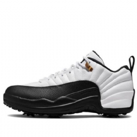 Nike Air Jordan 12 Low Tops Golf Retro Koripallokengät Miesten Valkoinen Musta