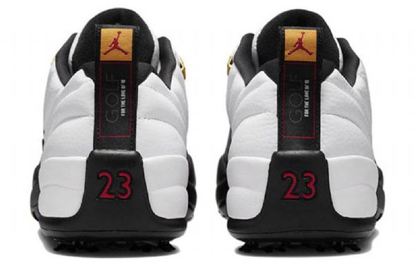 Nike Air Jordan 12 Low Tops Golf Retro Koripallokengät Miesten Valkoinen Musta