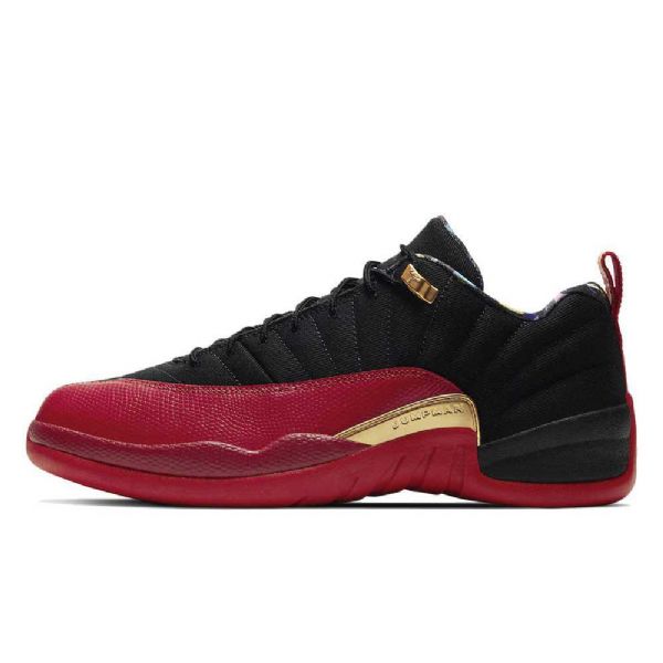 Nike Air Jordan 12 Low Tops Katso Super Bowl Kengät Miehille Musta Punainen