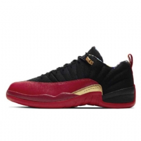 Nike Air Jordan 12 Low Tops Katso Super Bowl Kengät Miehille Musta Punainen