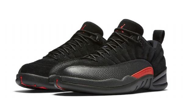 Nike Air Jordan 12 Matalat Topit Max Kengät Miehille Musta Oranssi