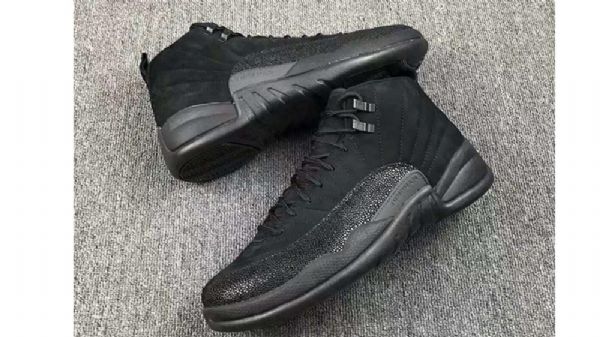 Nike Air Jordan 12 Ovo Kengät Miehille Mustat
