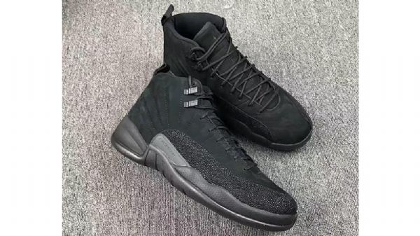 Nike Air Jordan 12 Ovo Kengät Miehille Mustat