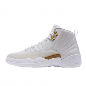 Nike Air Jordan 12 Ovo Kengät Miehille Valkoinen Kulta