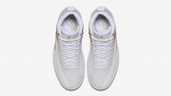 Nike Air Jordan 12 Ovo Kengät Miehille Valkoinen Kulta