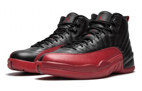 Nike Air Jordan 12 Retro Bg Koripallokengät Miehille Musta Punainen