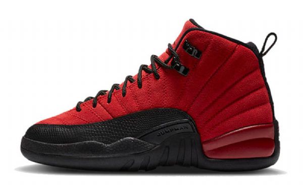 Nike Air Jordan 12 Retro Gs Koripallokengät Miehille Punainen Musta