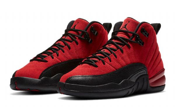 Nike Air Jordan 12 Retro Gs Koripallokengät Miehille Punainen Musta