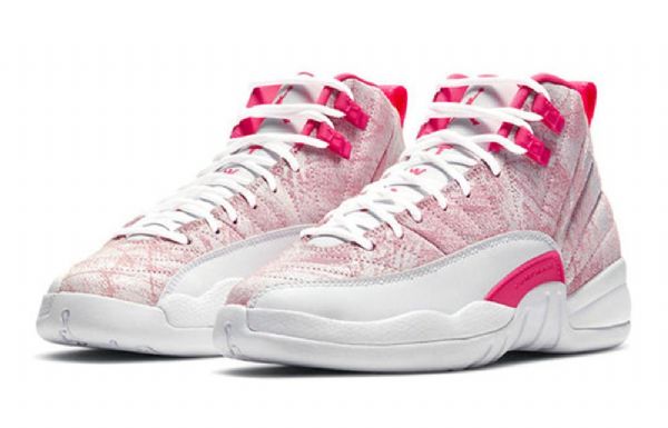 Nike Air Jordan 12 Retro Gs Koripallokengät Miehille Vaaleanpunainen