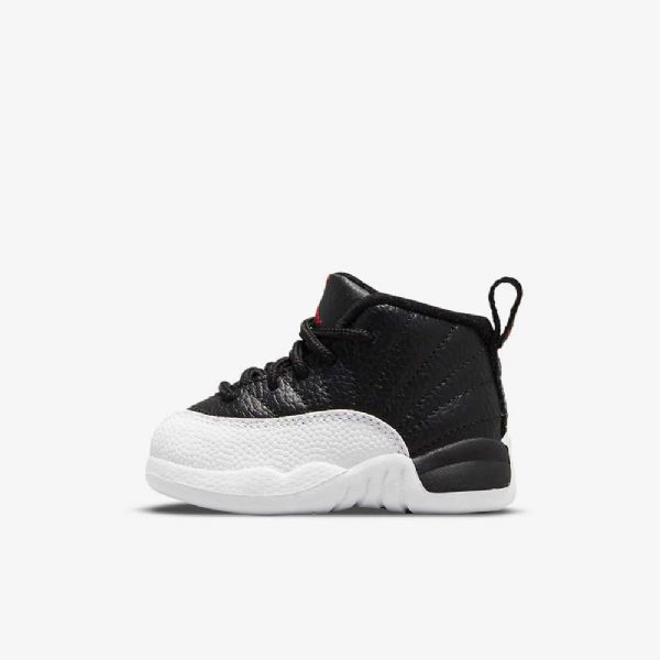Nike Air Jordan 12 Retro Kengät Lapsille Musta Valkoinen Punainen
