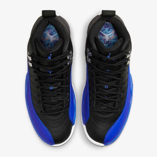 Nike Air Jordan 12 Retro-kengät Naisille Musta Hopea Valkoinen Kuninkaansininen