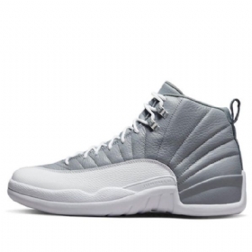 Nike Air Jordan 12 Retro Koripallokengät Miehille Harmaa Valkoinen