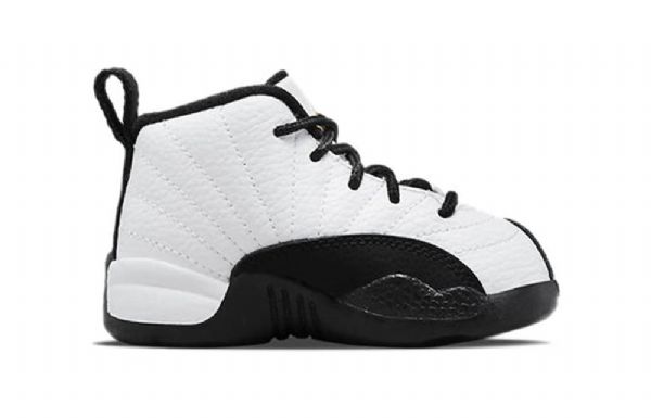 Nike Air Jordan 12 Retro Td Koripallokengät Lapsille Valkoinen Musta