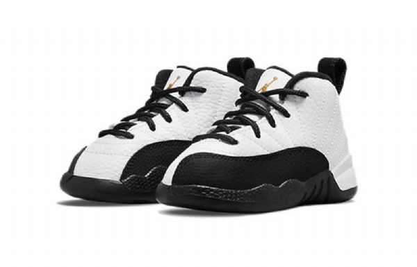 Nike Air Jordan 12 Retro Td Koripallokengät Lapsille Valkoinen Musta