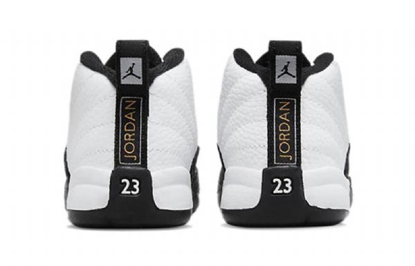 Nike Air Jordan 12 Retro Td Koripallokengät Lapsille Valkoinen Musta