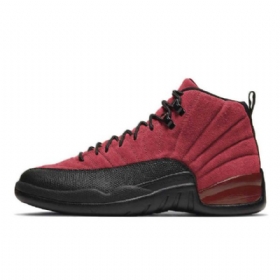 Nike Air Jordan 12 Reverse Flu Pelikengät Miehille Punainen Musta