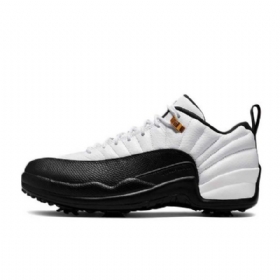 Nike Air Jordan 12 Taxi Suede Nahkakengät Miehille Valkoinen Musta