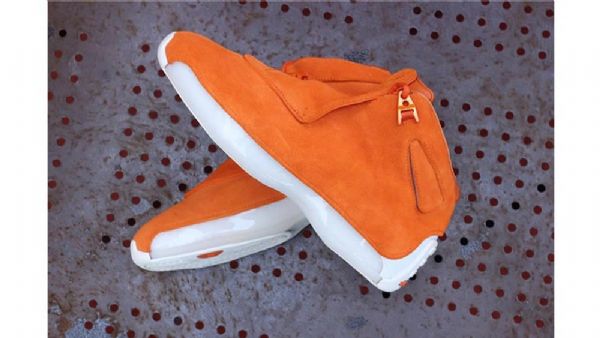 Nike Air Jordan 18 Mokkanahka Kengät Miehille Oranssi