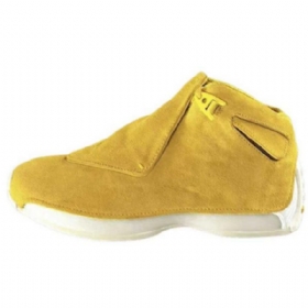 Nike Air Jordan 18 Mokkanahkaiset Miesten Kengät Keltainen