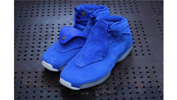 Nike Air Jordan 18 Mokkanahkaiset Miesten Kengät Siniset