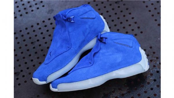 Nike Air Jordan 18 Mokkanahkaiset Miesten Kengät Siniset