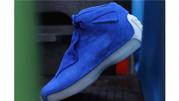 Nike Air Jordan 18 Mokkanahkaiset Miesten Kengät Siniset