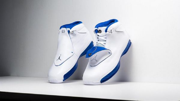 Nike Air Jordan 18 Sports Royal Kengät Miehille Valkoinen