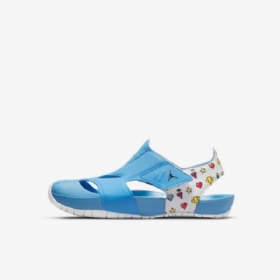 Nike Air Jordan Flare Kengät Lapsille Sininen Sitruunavalkoinen