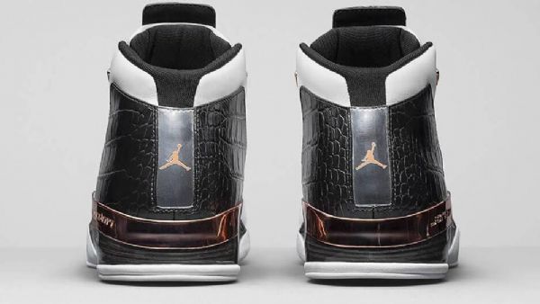 Nike Air Jordan 17 Kuparikengät Miehille Mustavalkoinen